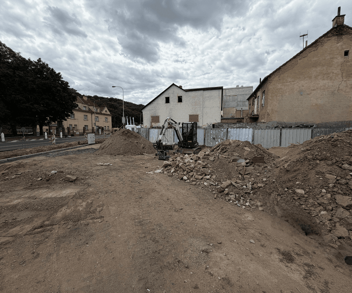 V2 Rezidence: Probíhají přeložky inženýrských sítí